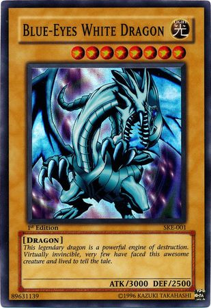 Blue-Eyes White Dragon - SKE-001 - Super Rare - 1st Edition