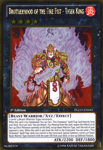 Brotherhood of the Fire Fist - Tiger King - PGLD-EN045 - Gold Rare - 1st Edition