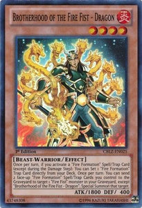 Brotherhood of the Fire Fist - Dragon - CBLZ-EN025 - Super Rare - 1st Edition