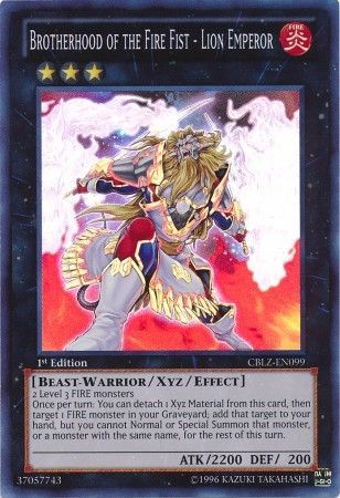 Brotherhood of the Fire Fist - Lion Emperor - CBLZ-EN099 - Super Rare - 1st Edition