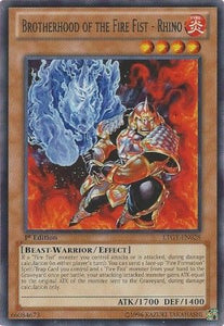 Brotherhood of the Fire Fist - Rhino - LTGY-EN028 - Rare - 1st Edition