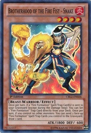 Brotherhood of the Fire Fist - Snake - CBLZ-EN026 - Super Rare - 1st Edition