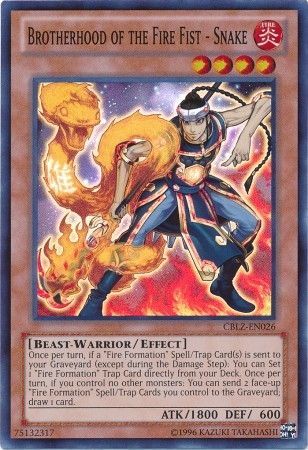 Brotherhood of the Fire Fist - Snake - CBLZ-EN026 - Super Rare - Unlimited