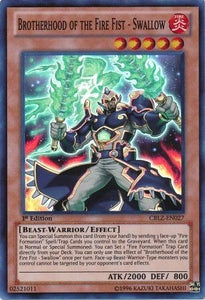 Brotherhood of the Fire Fist - Swallow - CBLZ-EN027 - Super Rare - 1st Edition