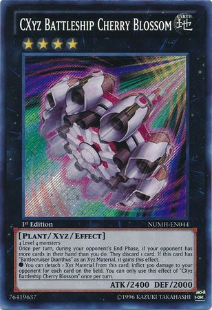 CXyz Battleship Cherry Blossom - NUMH-EN044 - Secret Rare - 1st Edition