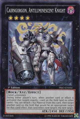 Cairngorgon, Antiluminescent Knight - PRIO-EN054 - Super Rare - 1st Edition