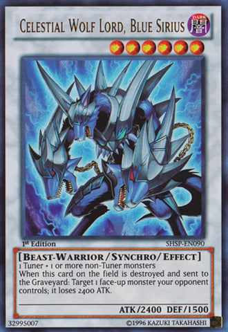 Celestial Wolf Lord, Blue Sirius - SHSP-EN090 - Ultra Rare - 1st Edition