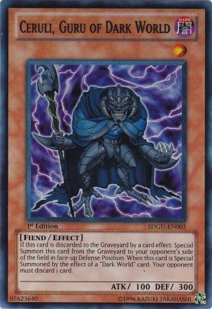 Ceruli, Guru of Dark World - SDGU-EN003 - Super Rare - 1st Edition