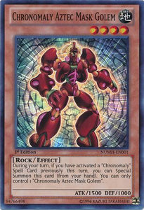 Chronomaly Aztec Mask Golem - NUMH-EN001 - Super Rare - 1st Edition