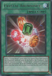 Crystal Abundance - LCGX-EN166 - Rare - 1st Edition