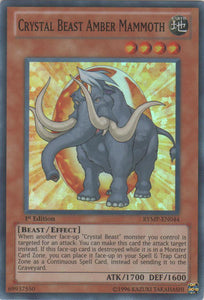 Crystal Beast Amber Mammoth - RYMP-EN044 - Super Rare - 1st Edition