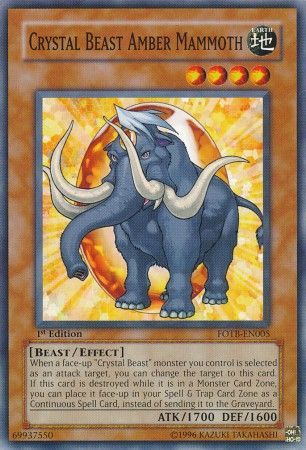 Crystal Beast Amber Mammoth - FOTB-EN005 - Common - 1st Edition