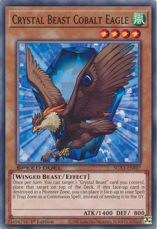 Crystal Beast Cobalt Eagle - SGX1-ENF07 - Common - 1st Edition