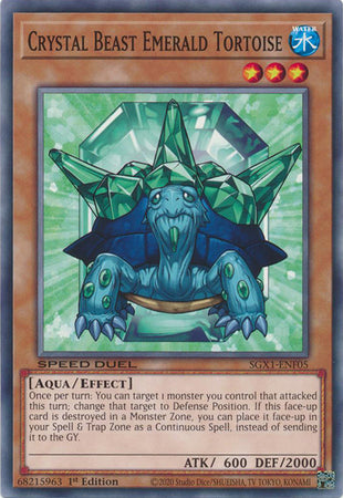 Crystal Beast Emerald Tortoise - SGX1-ENF05 - Common - 1st Edition