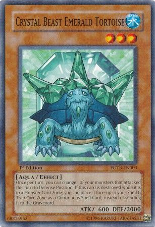 Crystal Beast Emerald Tortoise - FOTB-EN003 - Common - 1st Edition