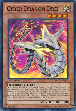 Cyber Dragon Drei - SDCR-EN002 - Super Rare - 1st Edition