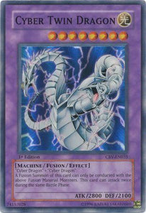 Cyber Twin Dragon - CRV-EN035 - Super Rare - 1st Edition