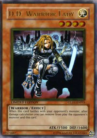 D.D. Warrior Lady - GLD1-EN015 - Gold Rare - Limited