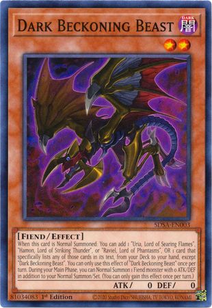 Dark Beckoning Beast - SDSA-EN003 - Common - 1st Edition