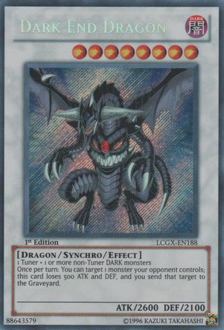 Dark End Dragon - LCGX-EN188 - Secret Rare - 1st Edition