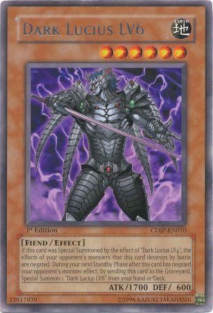 Dark Lucius LV6 - CDIP-EN010 - Rare - 1st Edition