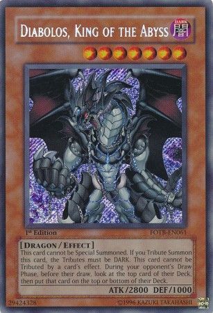 Diabolos, King of the Abyss - FOTB-EN061 - Secret Rare - 1st Edition