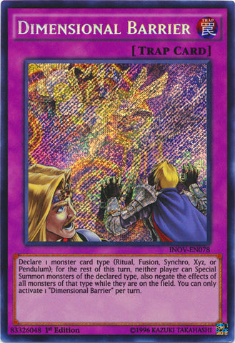 Dimensional Barrier - INOV-EN078 - Secret Rare - 1st Edition