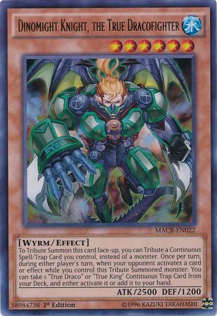 Dinomight Knight, the True Dracofighter - MACR-EN022 - Ultra Rare - 1st Edition