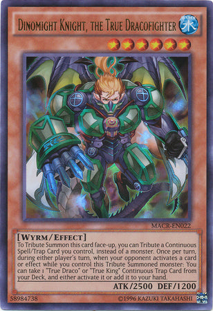 Dinomight Knight, the True Dracofighter - MACR-EN022 - Ultra Rare - Unlimited
