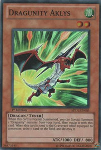 Dragunity Aklys - SDDL-EN003 - Super Rare - 1st Edition