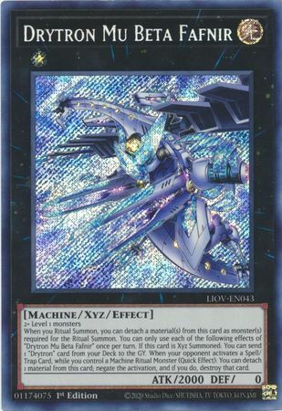 Drytron Mu Beta Fafnir - LIOV-EN043 - Secret Rare - 1st Edition