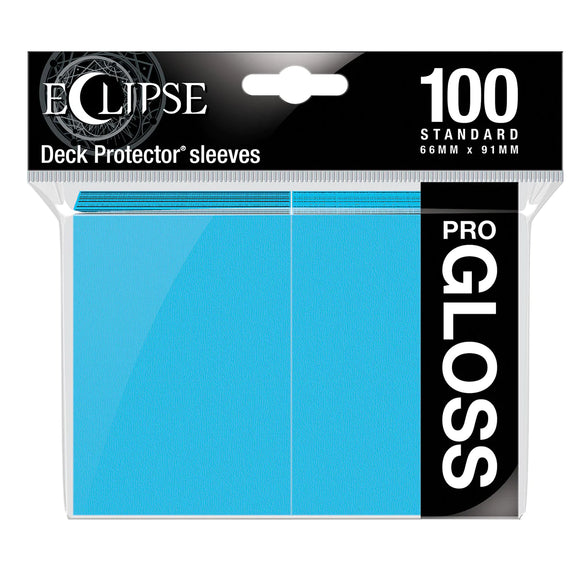 Eclipse Gloss Standard Deck Protector Sleeves (Light Blue)