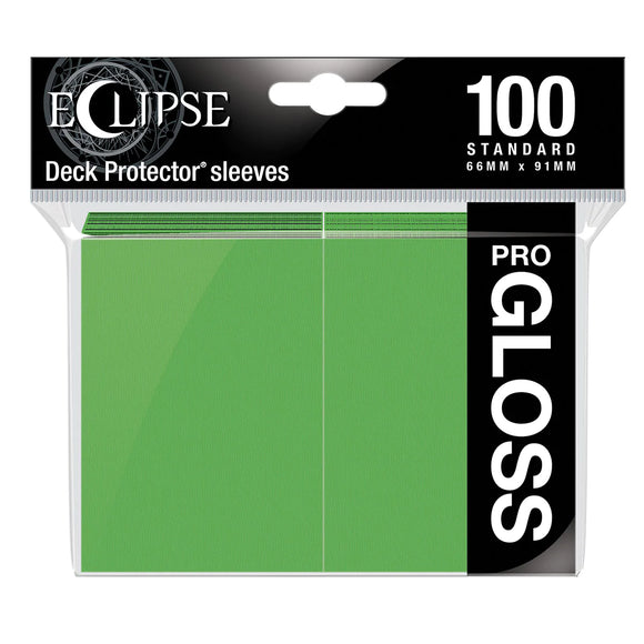 Eclipse Gloss Standard Deck Protector Sleeves (Lime Green)