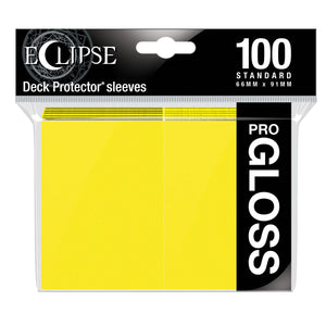 Eclipse Gloss Standard Deck Protector Sleeves (Yellow)