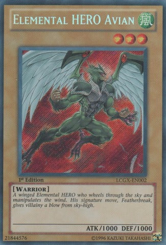 Elemental HERO Avian - LCGX-EN002 - Secret Rare - 1st Edition