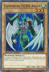 Elemental HERO Avian - SGX1-ENA01 - Common - 1st Edition