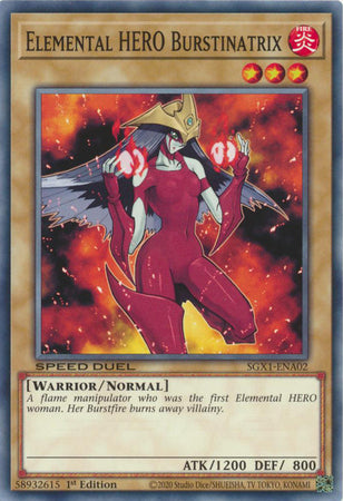 Elemental HERO Burstinatrix - SGX1-ENA02 - Common - 1st Edition