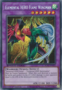 Elemental HERO Flame Wingman - SGX1-ENA21 - Secret Rare - 1st Edition