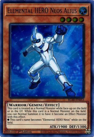 Elemental HERO Neos Alius - BLAR-EN053 - Ultra Rare - 1st Edition