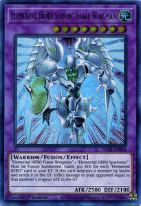 Elemental HERO Shining Flare Wingman - BLAR-EN054 - Ultra Rare - 1st Edition