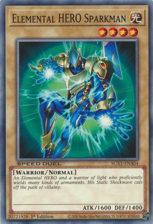 Elemental HERO Sparkman - SGX1-ENA04 - Common - 1st Edition