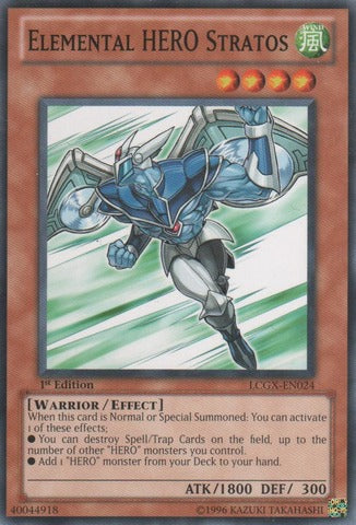 Elemental HERO Stratos - LCGX-EN024 - Common - 1st Edition