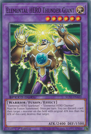 Elemental HERO Thunder Giant - SGX1-ENA22 - Common - 1st Edition