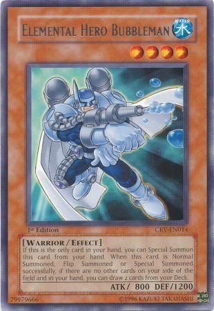 Elemental Hero Bubbleman - CRV-EN014 - Rare - 1st Edition