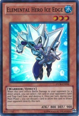 Elemental Hero Ice Edge - STOR-EN098 - Super Rare - Unlimited