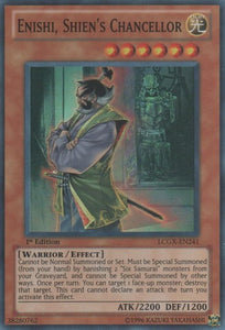 Enishi, Shien's Chancellor - LCGX-EN241 - Super Rare - 1st Edition