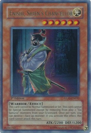 Enishi, Shien's Chancellor - GLAS-EN032 - Ultimate Rare - 1st Edition