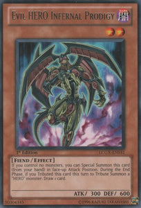 Evil HERO Infernal Prodigy - LCGX-EN031 - Rare - 1st Edition