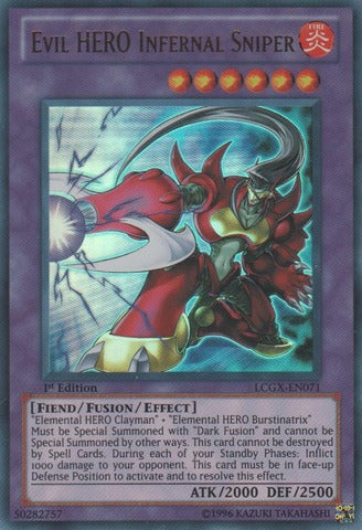 Evil HERO Infernal Sniper - LCGX-EN071 - Ultra Rare - 1st Edition