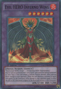 Evil HERO Inferno Wing - LCGX-EN067 - Super Rare - 1st Edition